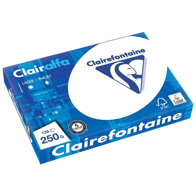 Clairefontaine - Clairalfa presentatiepapier A4, 250 g, pak van 125 vel