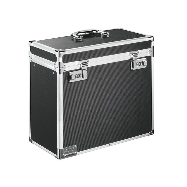 Leitz - Custodia per cartelle sospese con serratura 6716 nera