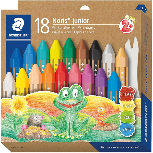 Staedtler -  Noris Junior waskrijt, etui van 18 stuks