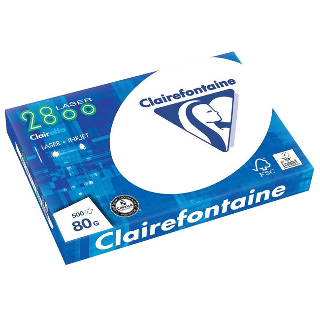 Clairefontaine - Clairalfa printing paper ft A3, 80 g, pack of 500 sheets