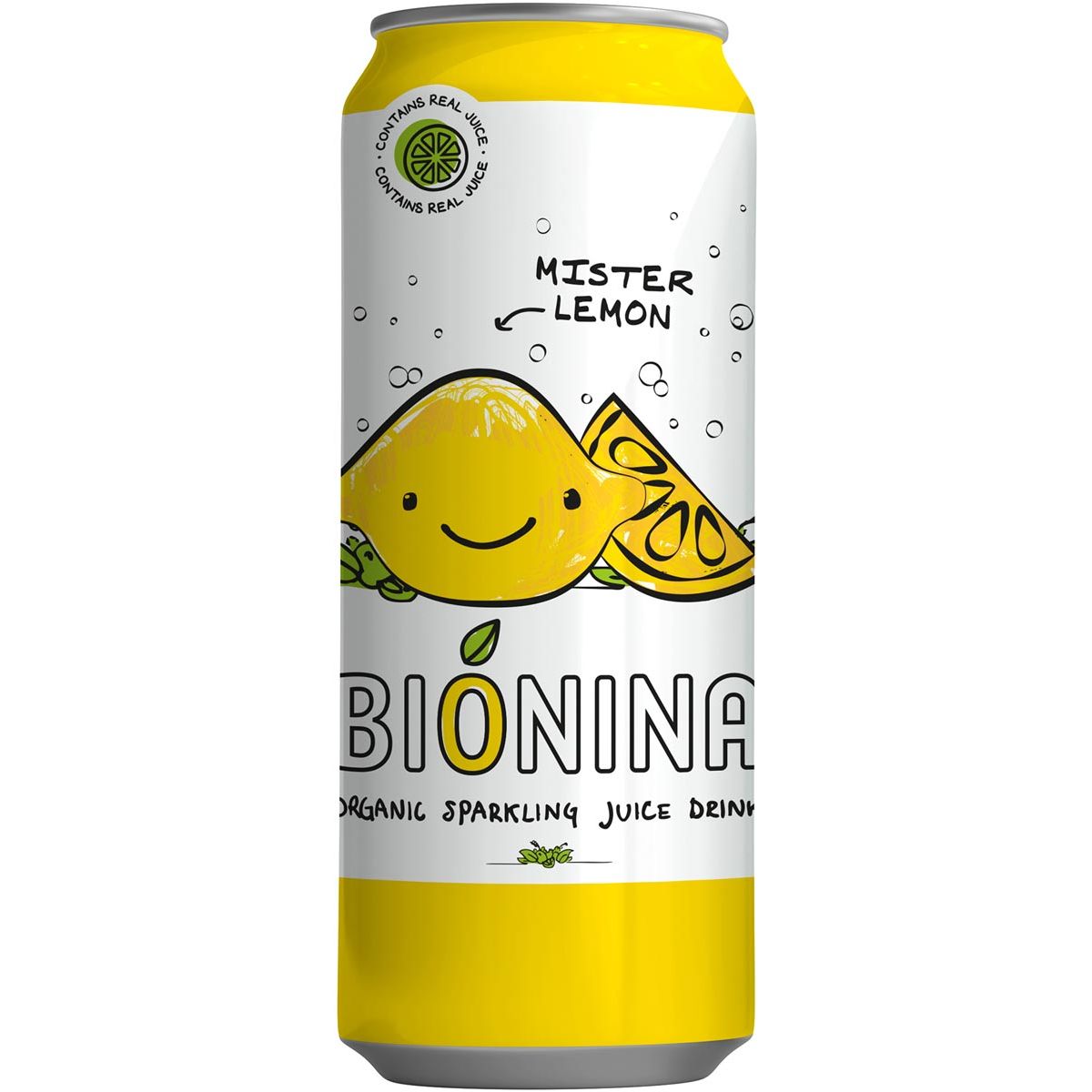 Bionina - Bionina Mister Lemon, Blik de 33 Cl, Pak de 24 pièces