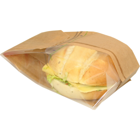 Klika - Zak | Brood- en banketzak | Kraftpapier + PET | 11/ 6x34cm | bruin | 1000 stuks