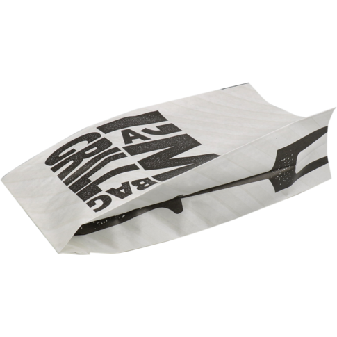 I'M Concept - Zak | Grillzak | Kraftpapier + PP | 13/ 8x28cm | I´m a grill bag | wit/zwart | 500 stuks