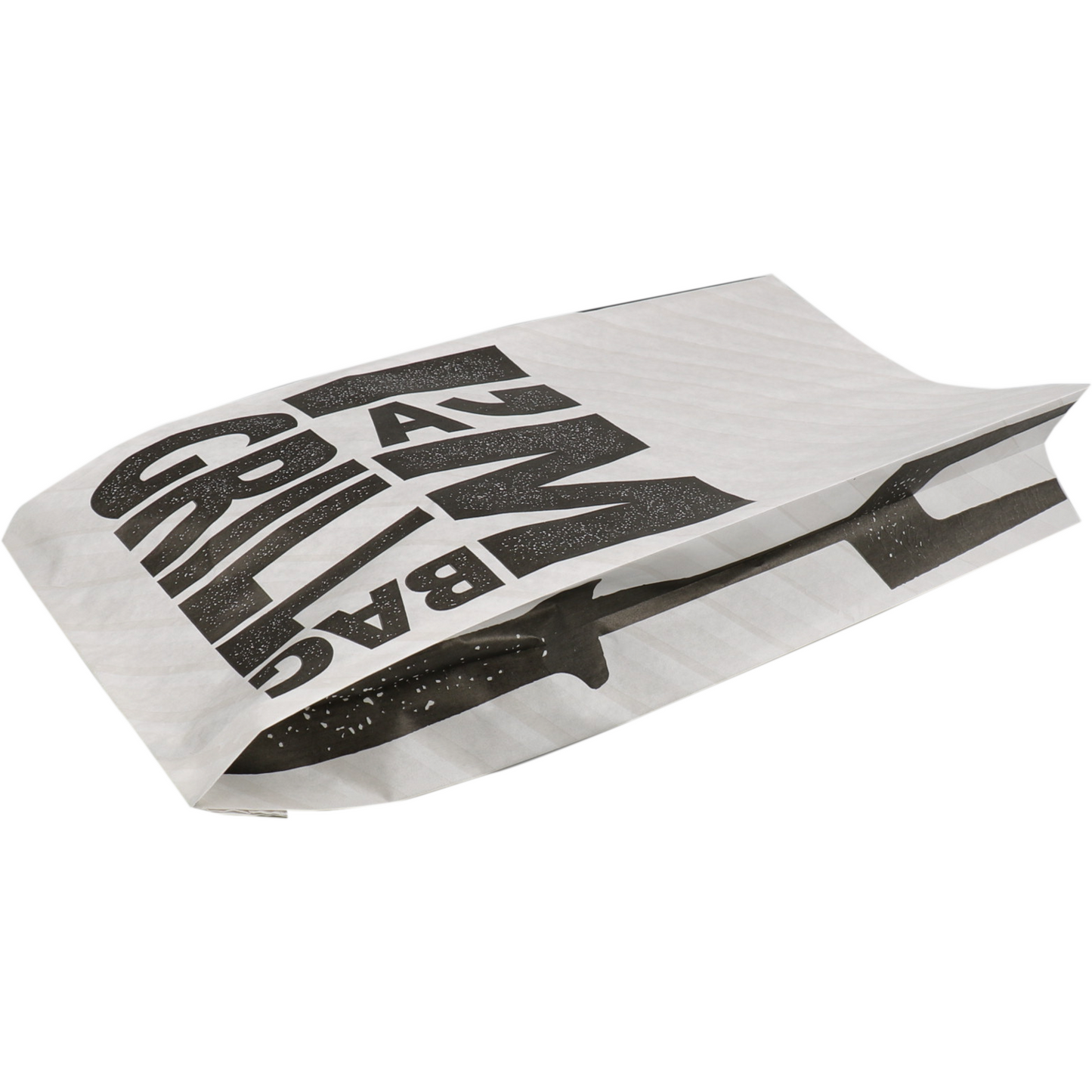 Soy Concepto - Bolso | Bolsa para parrilla | Papel kraft + PP | 17/ 7x34cm | Soy una bolsa de parrilla | blanco/negro | 500 piezas
