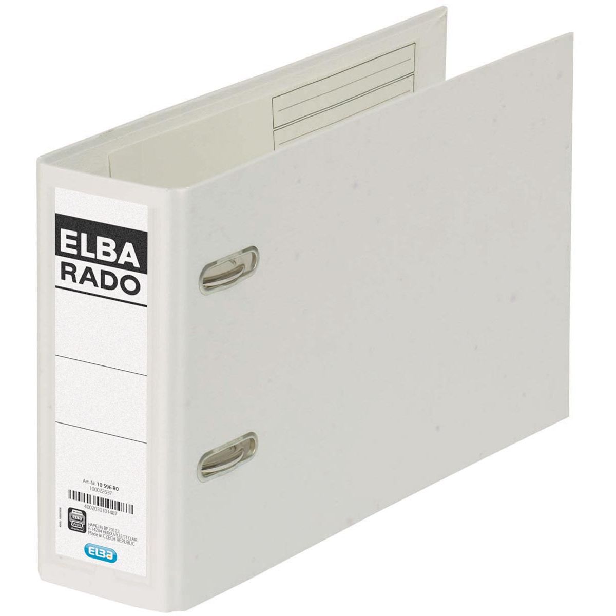 Elba - Raccoglitore Rado Plast per piedi A5 in orizzontale, bianco, dorso da 7,5 cm