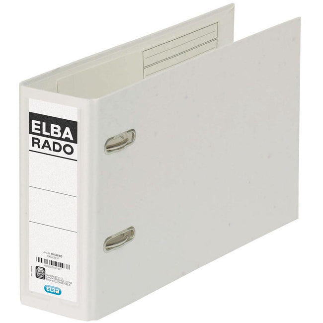 Elba - Rado Plast-Ordner für ft A5 quer, weiß, Rücken 7,5 cm