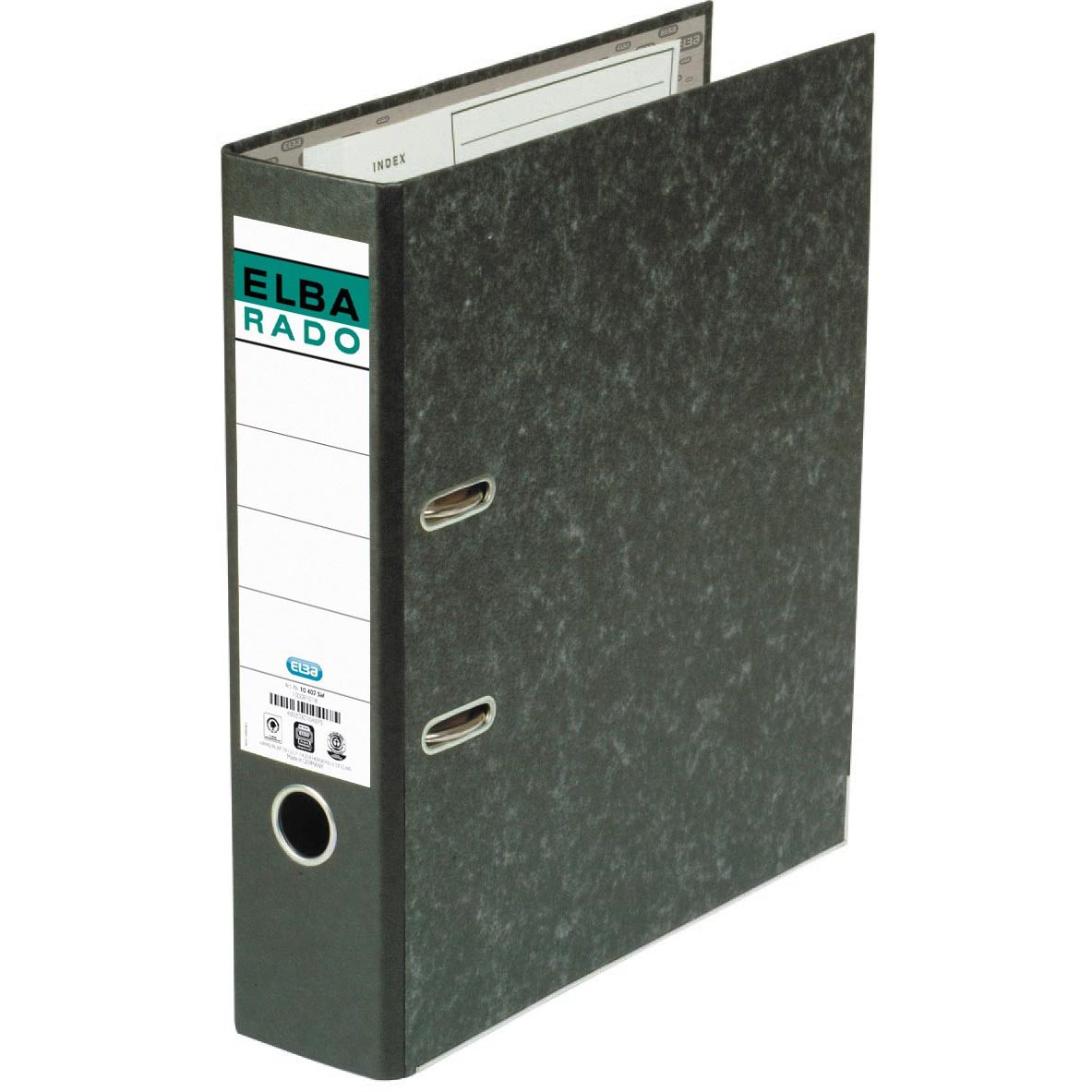 Elba - Cartella Rado, ft folio, in cartone, dorso di 8 cm, nero