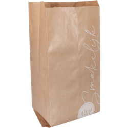 Klika - Bag | Papier NEIN. 3 | 16/ 10x35,5 cm | Immer frisch lecker | Braun | 10 kg