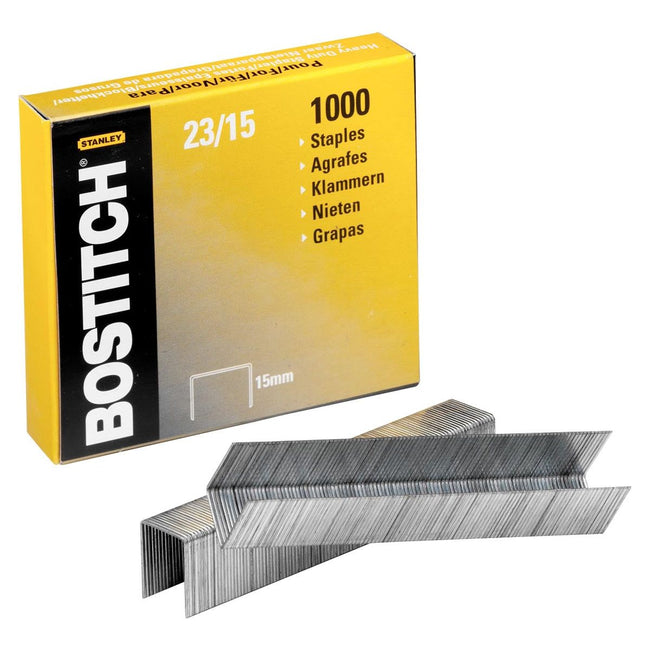 Bostitch-Staplets 23-15-1m, 15 mm, verzinkt, für B310HDs, 00540, HD-23L17, HD-12F