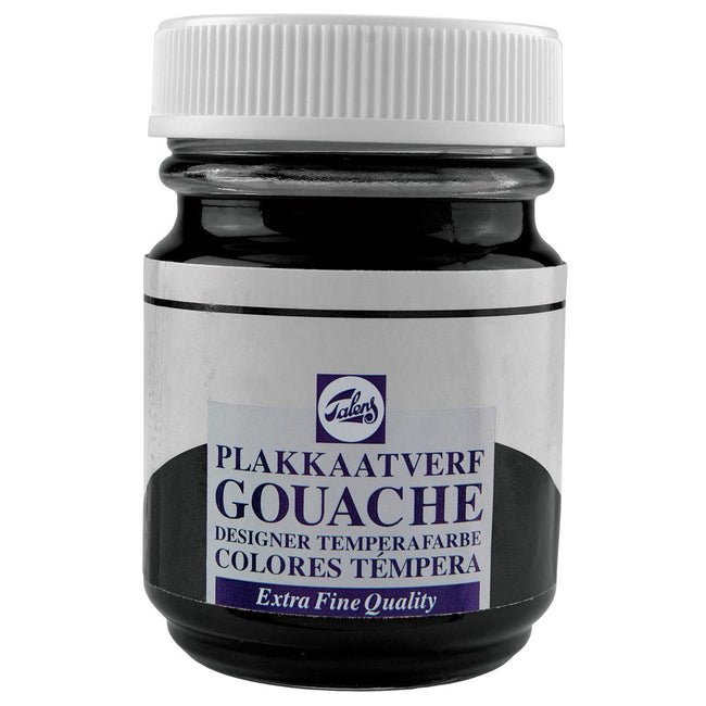 Talens -  plakkaatvef Extra Fijn flacon van 50 ml, neutraalzwart