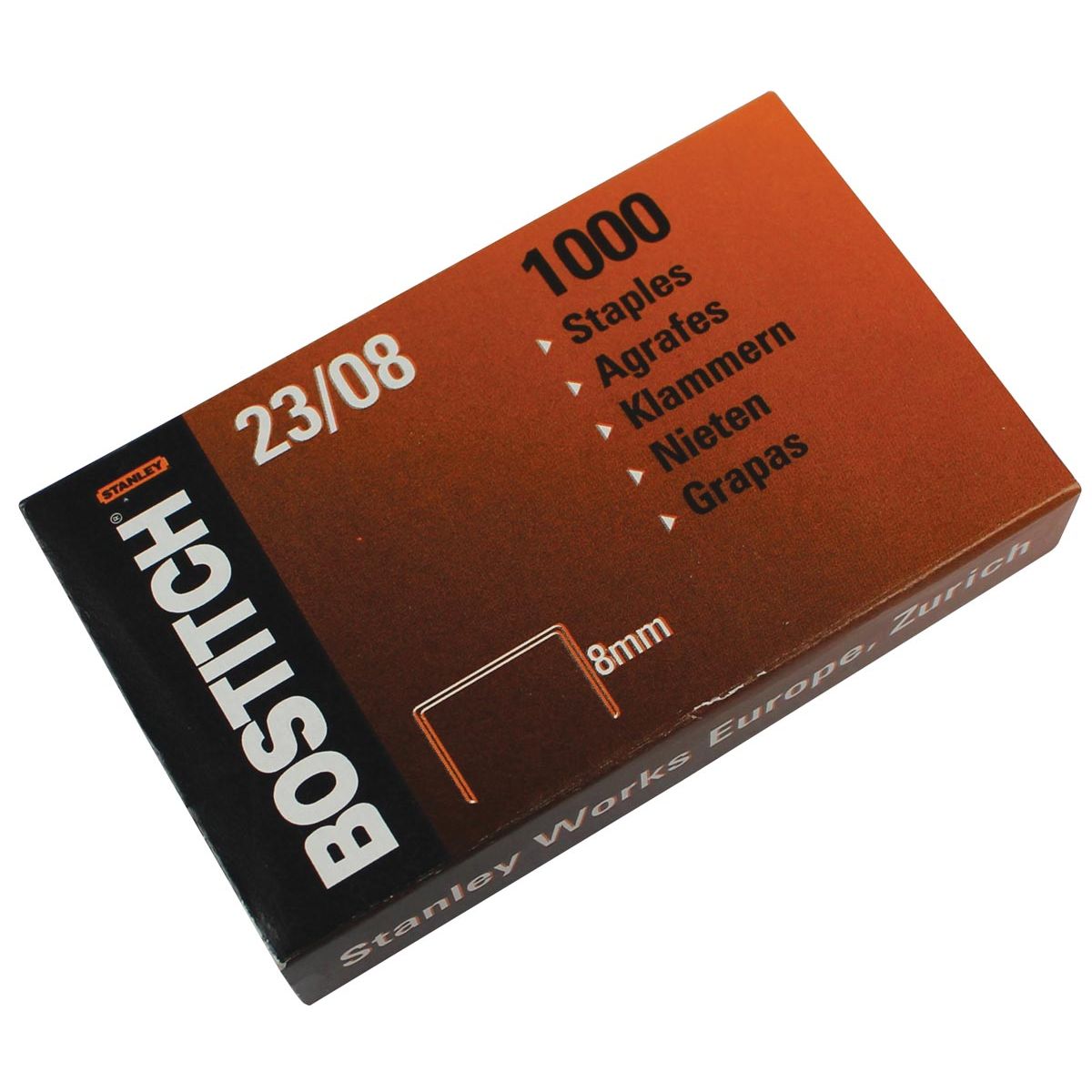 Bostitch - graffe 23-8-1M, 8 mm, zincate, per PHD60, B310HDS, HD-23L17