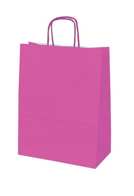 Klika -  Draagtas papier fuchsia -afm 18x8x24cm
