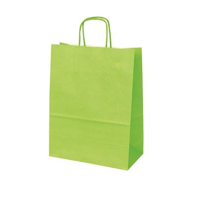 Klika -  Draagtas papier lime afm 32x12x41cm 4 stuks