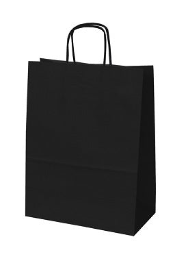 Klika - Black paper carrier bag, dimensions 24x12x31cm, 4 pieces