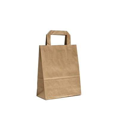 Klika - Carrier bags brown kraft 18/9x22cm 400 pcs