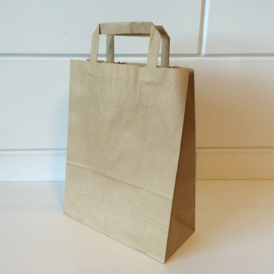 Klika -  Draagtassen bruin kraft 22/10x28 250st