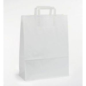 Klika -  Draagtassen wit kraft 22/10x28cm 250st