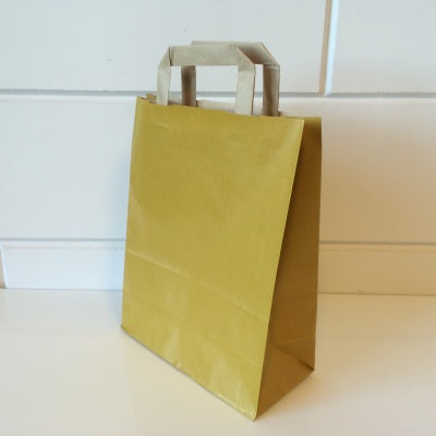 Klika -  Draagtassen geel kraft 22/11x28cm 250stX 2 stuks