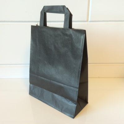 Klika -  Draagtassen zwart kraft 22/10x28cm 250st 2 stuks