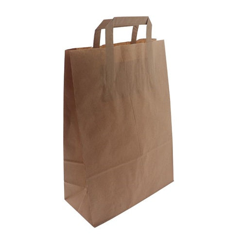 Klika -  Draagtassen bruin kraft 26/14x36 250st 3 stuks