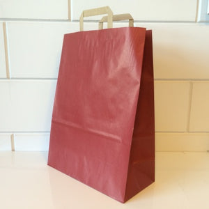 Klika -  Draagtassen rood kraft 32/15x43cm 250st 2 stuks