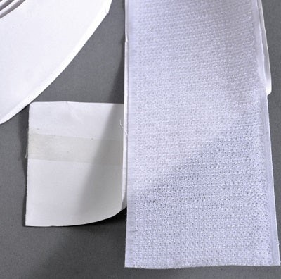 Klika - Adhésif Velcro 50mm blanc crochet 25m