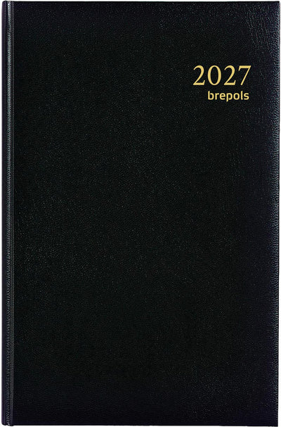 Brepols - Agenda 2026 Saturn Lima 7 Tage/2 Seiten schwarz