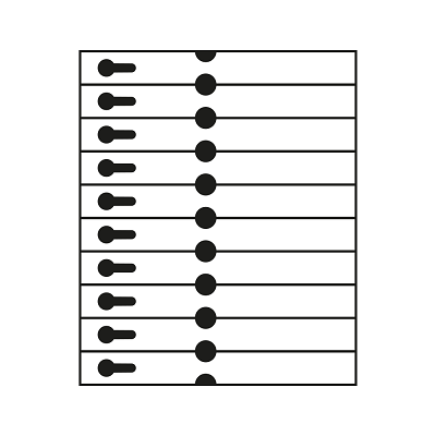 Klika - Etichetta fessura 25x210mm su foglio laser A4