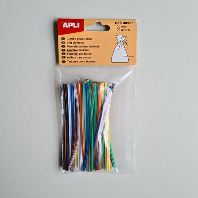 Klika - Chiusura borsa Planoclip 100mm assortiti 100 pz