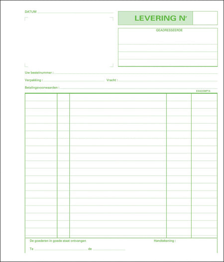 Exacompta - supplies, ft 21 x 18 cm, duplicate (50 x 2 sheets), Dutch
