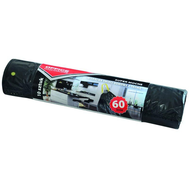 OFFICE products -   vuilniszak, LDPE, 25 micron, 60 liter, zwart, rol van 10 stuks