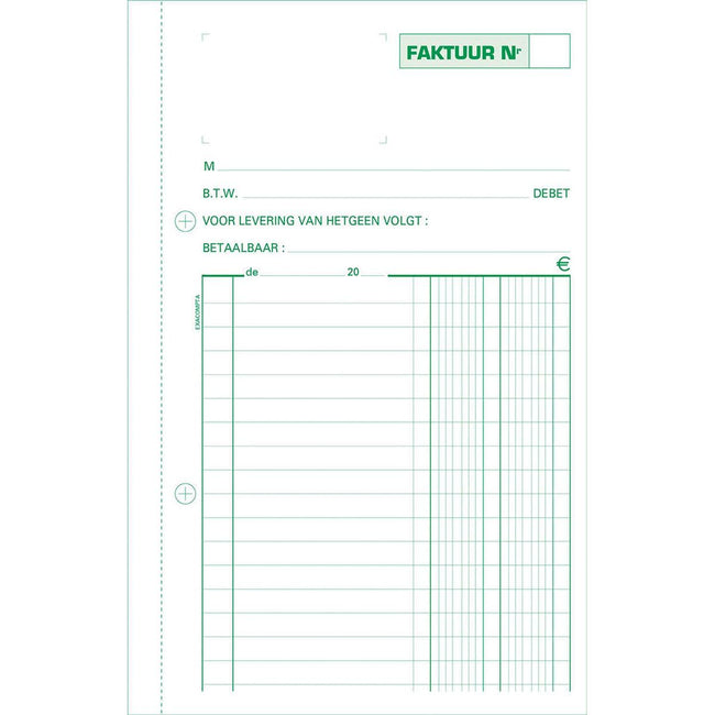 Exacompta - invoices, ft 21 x 13.5 cm, tripli, vertical, Dutch