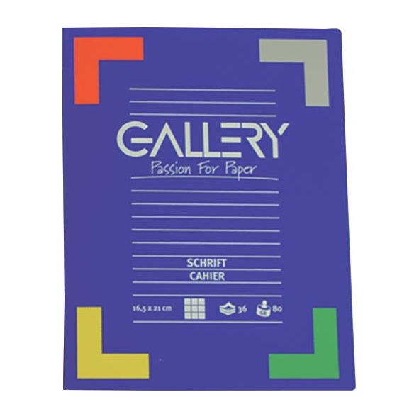 Gallery - Gallery schrift, ft 16,5 x 21 cm, gelijnd, 72 bladzijden