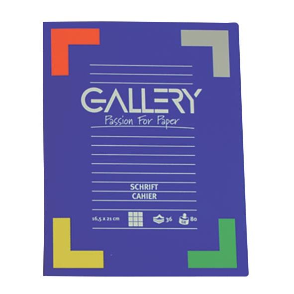 Galerie - carnet, pi 16,5 x 21 cm, quadrillé 5 mm, 72 pages