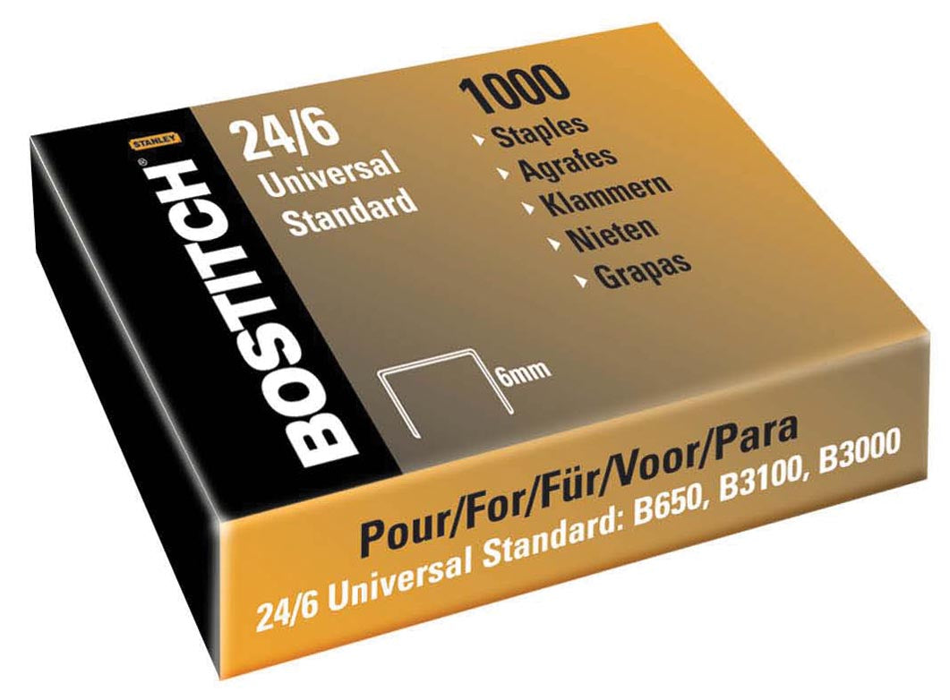 Bostitch - graffe 24-6-5MGAL (6 mm), color rame, per B440F, B660, B650, B3100, B202, B2500, B3000, B...