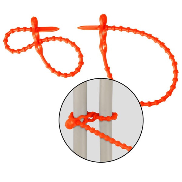 Klika - Resealable tie closure 240 mm red