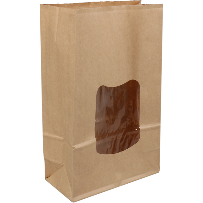 Klika - Bag | Block bottom bag | Paper + PP | 155/70x242mm | brown | 400 pieces