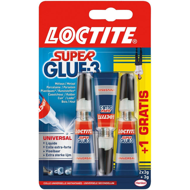 Loctite - Secondelijm Super Glue Universal, 2 + 1 frei, auf Blister