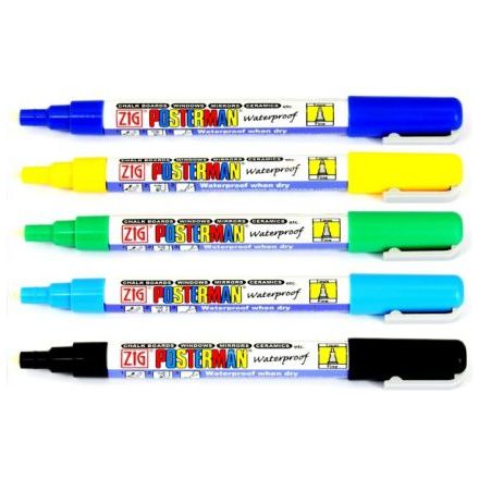 Posterman - Marker de craie posterman PMA -20 point étroit 1 mm argent