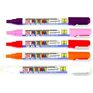 Posterman - Krijtstift posterman PMA-30 medium punt 2mm wit