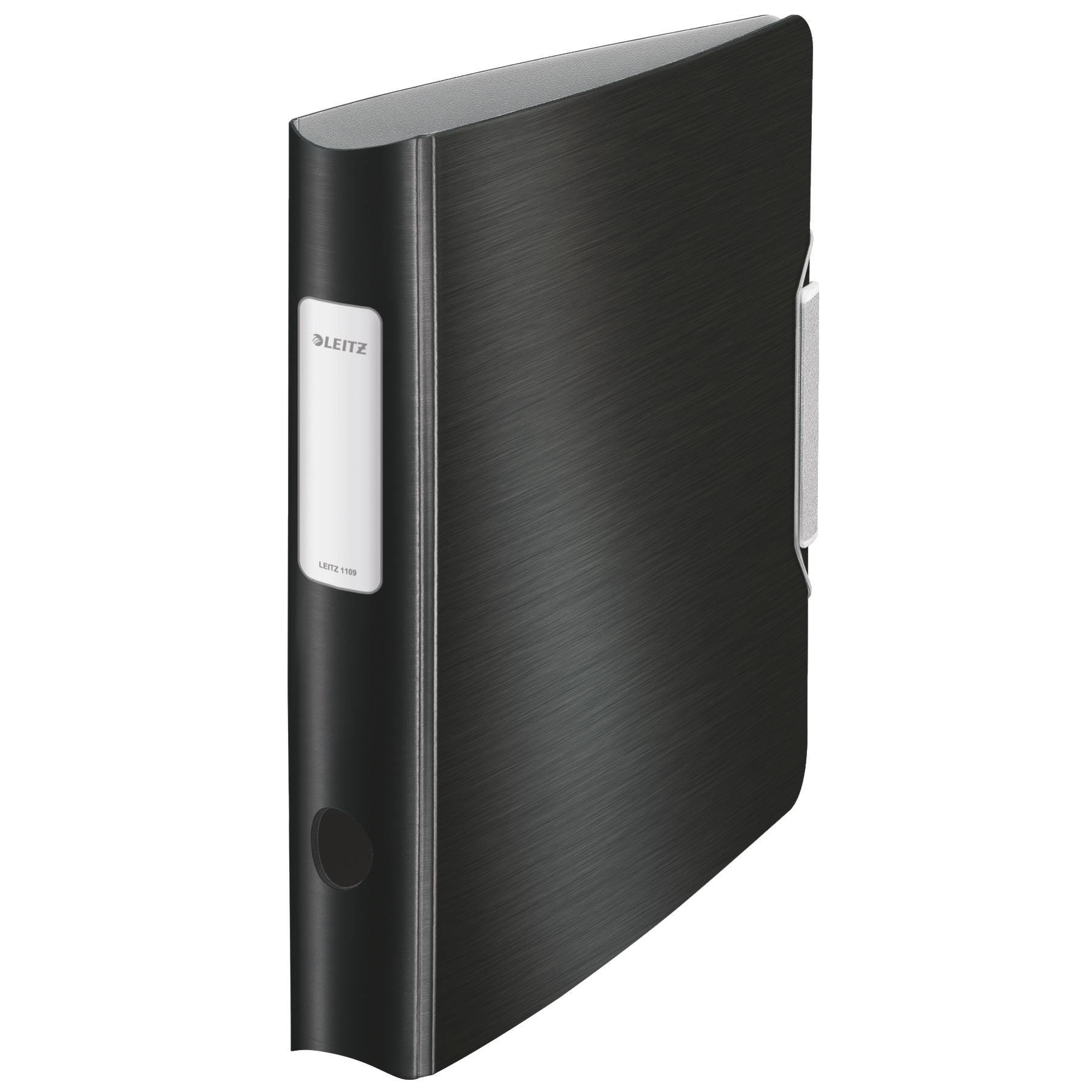 Leitz - Dorso Ordner Active Style di 5 cm, nero satinato