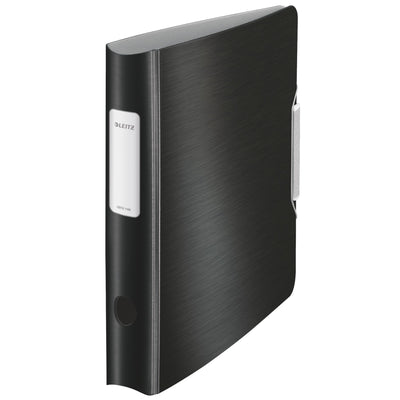 Leitz - Dorso Ordner Active Style di 5 cm, nero satinato