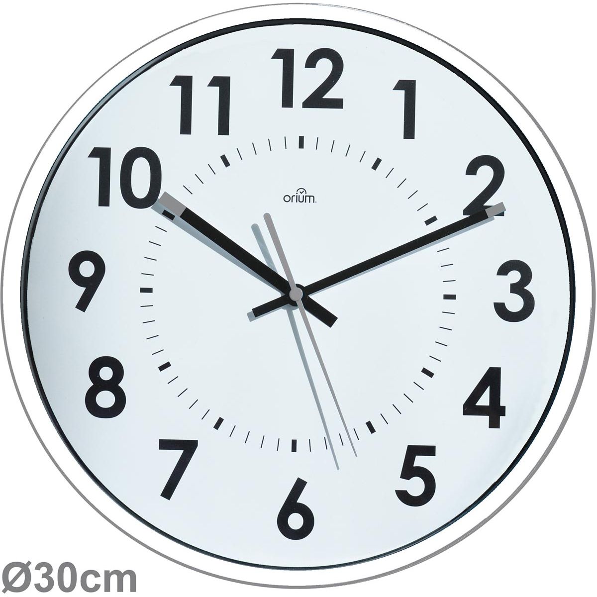 Orium by CEP - reloj de pared, cuarzo, diámetro 30 cm, blanco