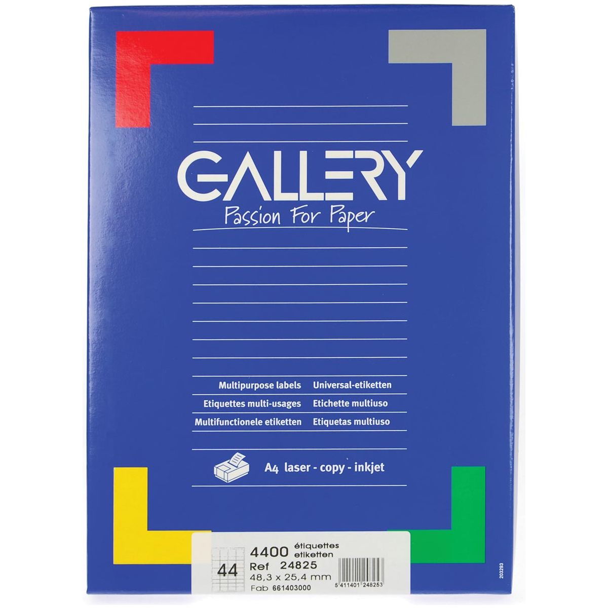 Galerie - Galerie White Labels Ft 48,3 x 25,4 mm (B x H), Runde Ecken, Schachtel mit 4.400 Etiketten