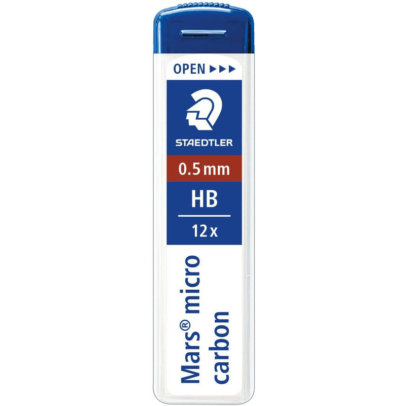 Staedtler - Mina de lápiz Carbon Micro 0,5 mm HB 12 piezas