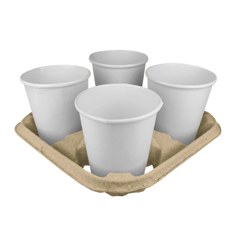 Klika - Bandeja de transporte para 4 vasos de cartón reciclado