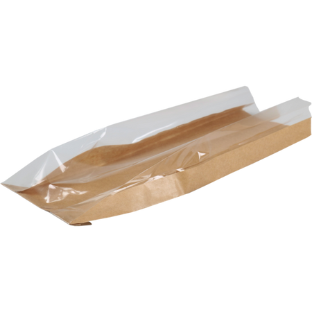 Klika - Bolsa | Bolsa para pan y repostería | Papel kraft + PP + PET | 16/ 5x50cm | marrón | 1000 piezas