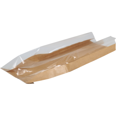 Klika - Zak | Brood- en banketzak | Kraftpapier + PP + PET | 16/ 5x50cm | bruin | 1000 stuks