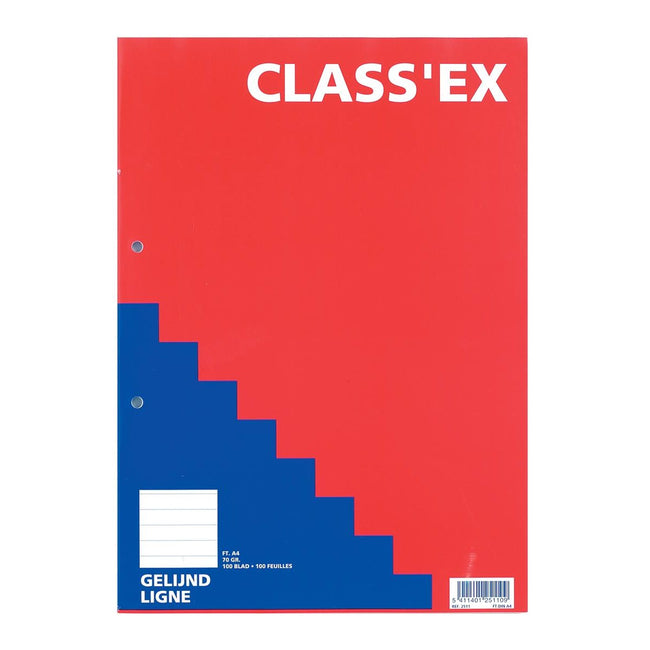 Classex -  Class'ex cursusblok, gelijnd, blok van 100 vel