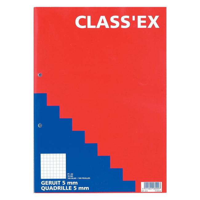 Classex - Class'ex cursusblok, geruit 5 mm, blok van 100 vel